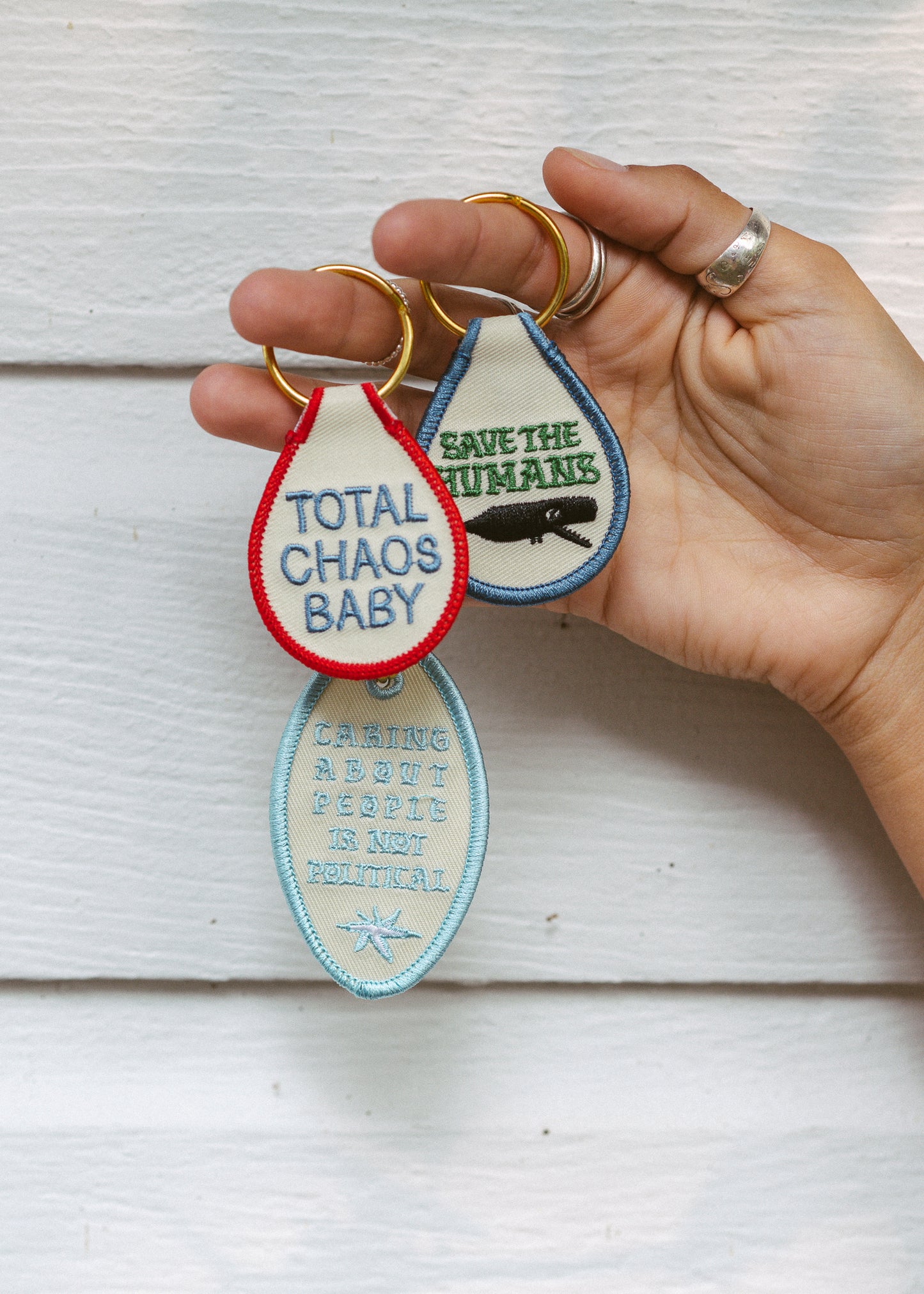 NOT POLITICAL KEYCHAIN