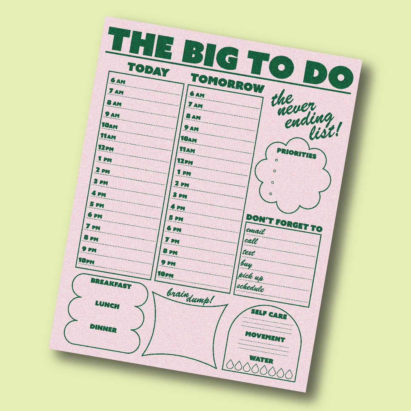 BIG TO DO NOTEPAD