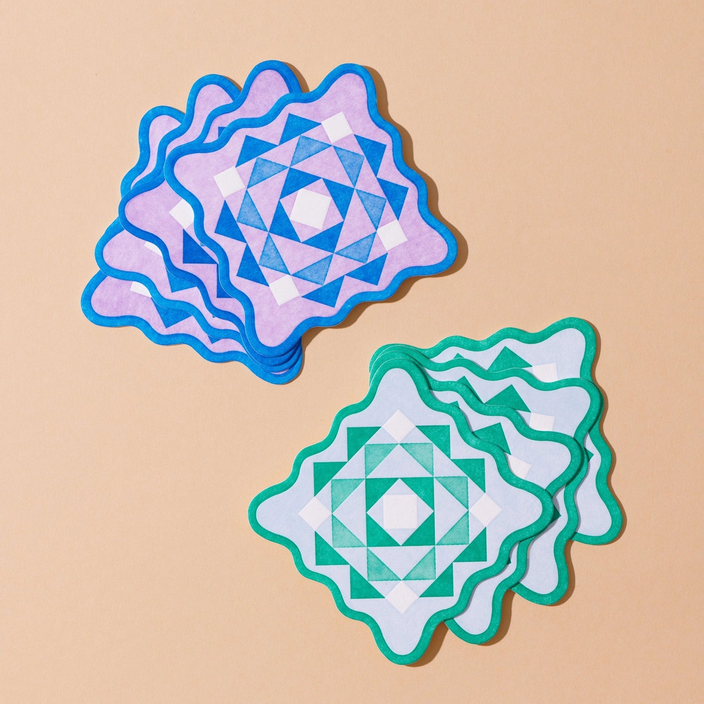 KALEIDOSCOPE PAPER COASTERS