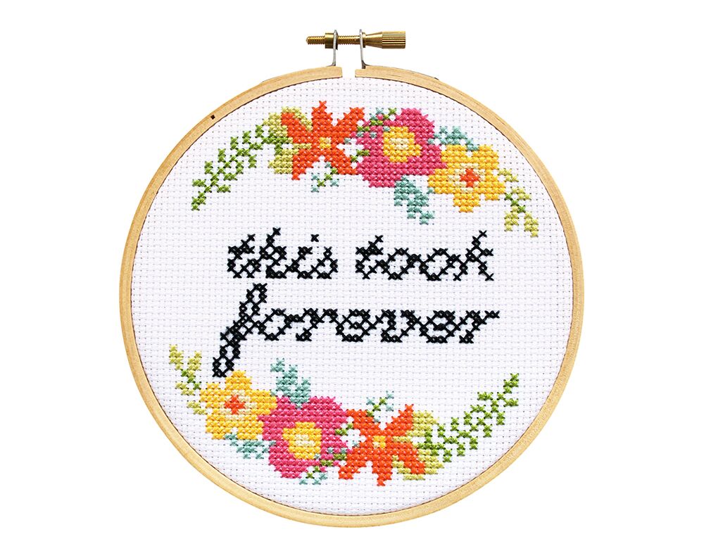 THIS TOOK FOREVER CROSS STITCH KIT