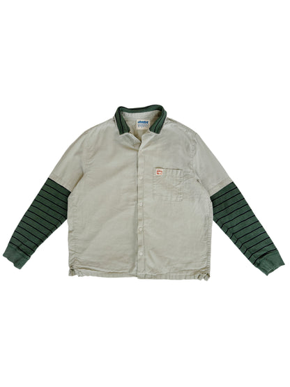 CONTRAST SLEEVE BUTTON UP