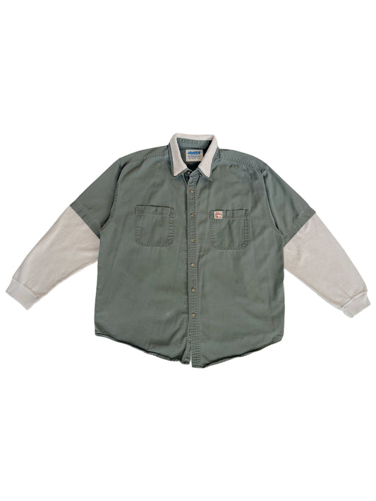 CONTRAST SLEEVE BUTTON UP