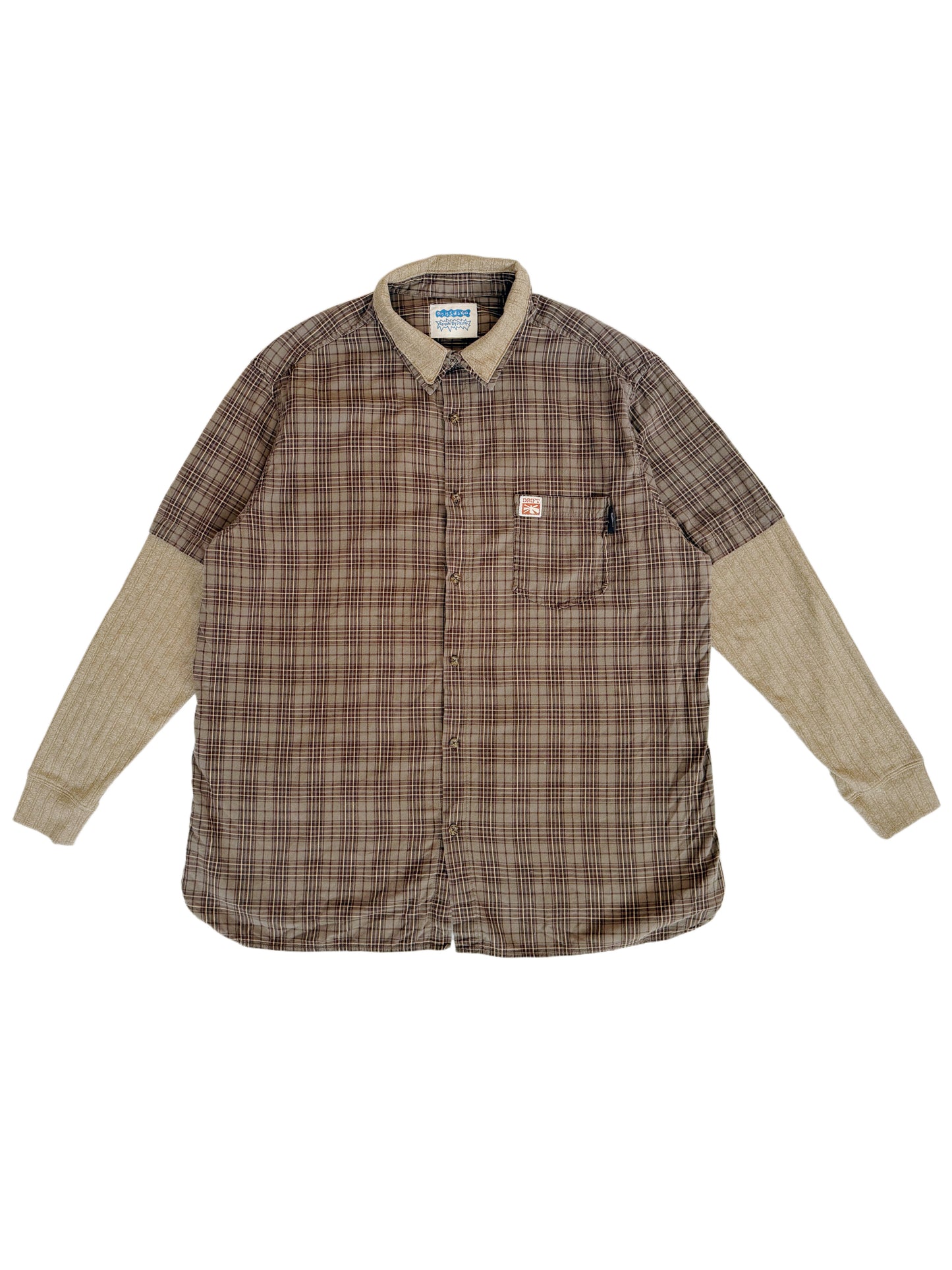 CONTRAST SLEEVE BUTTON UP