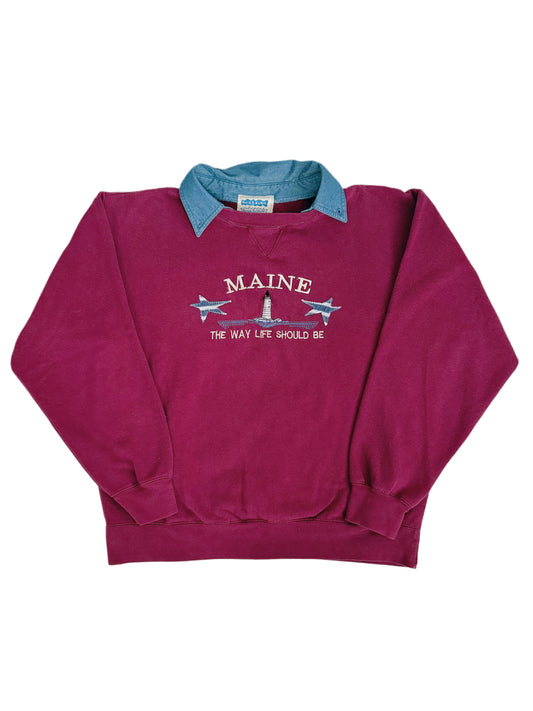 UPCYCLED MAINE CREWNECK