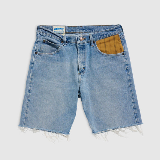 REWORKED DENIM SHORTS