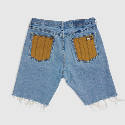 REWORKED DENIM SHORTS