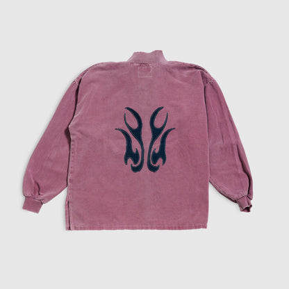 DISTRESSED FLAME HENLEY