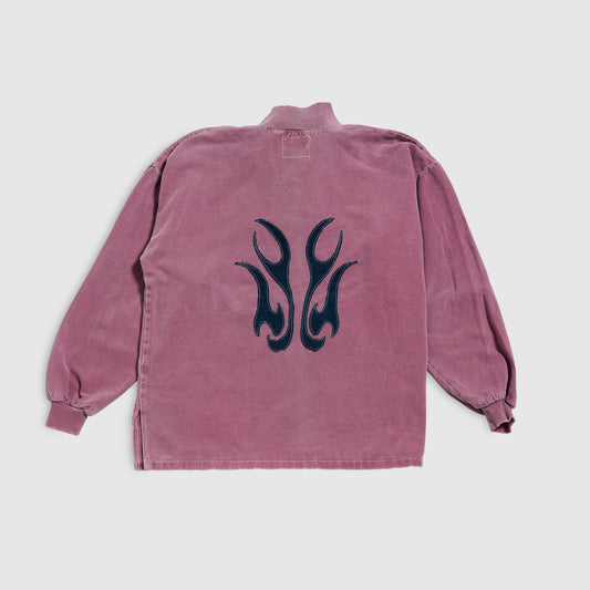 DISTRESSED FLAME HENLEY
