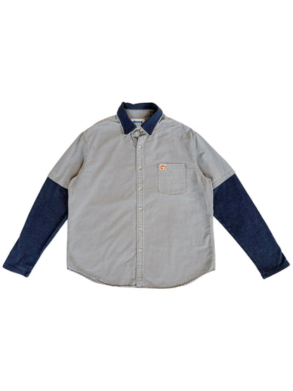 CONTRAST SLEEVE BUTTON UP