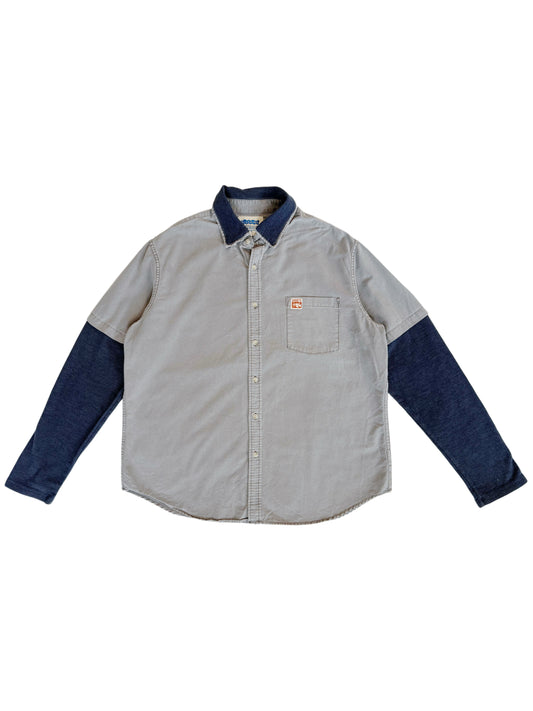 CONTRAST SLEEVE BUTTON UP