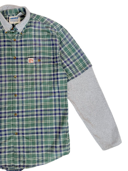 CONTRAST SLEEVE BUTTON UP