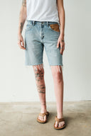 REWORKED DENIM SHORTS
