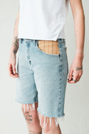 REWORKED DENIM SHORTS