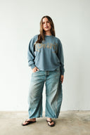 STUDDED LOGO CREW