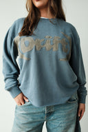 STUDDED LOGO CREW