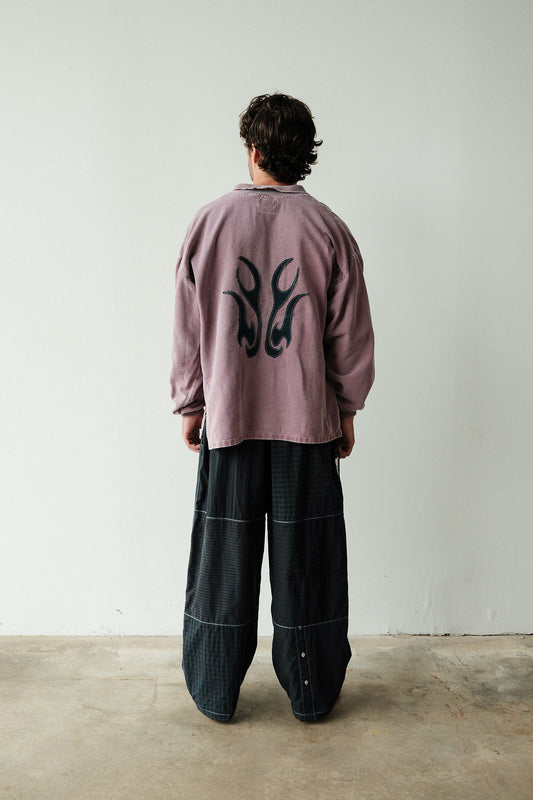 DISTRESSED FLAME HENLEY