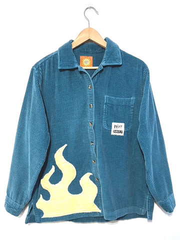 RECLAIMED FLAMEZ BUTTON UP