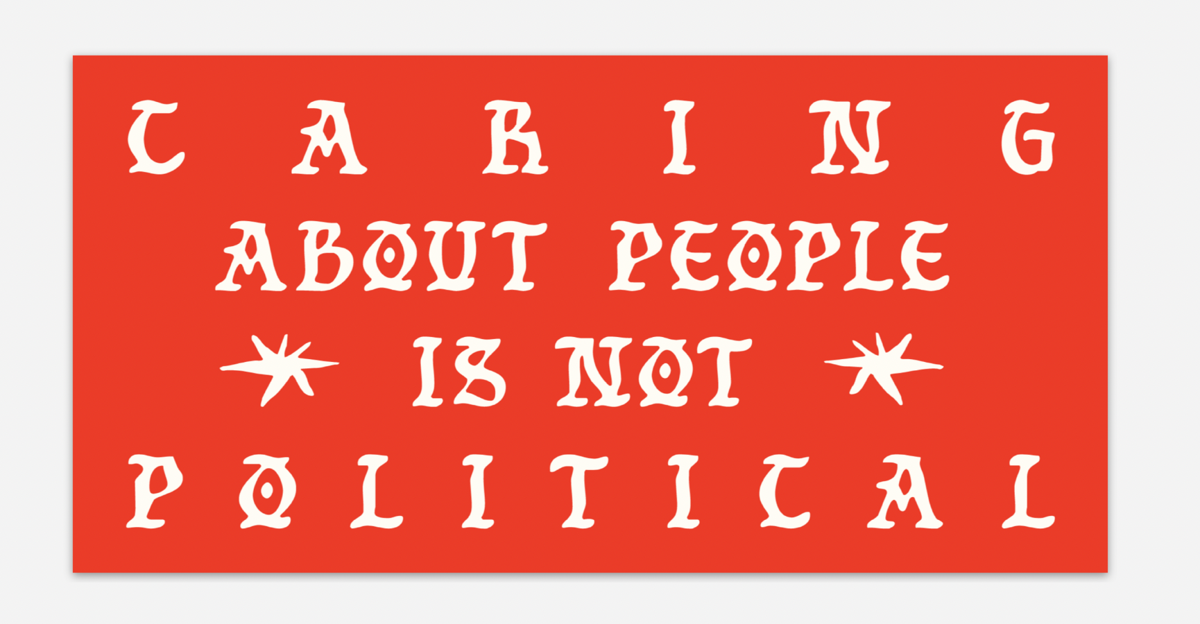NOT POLITICAL BUMPER STICKER