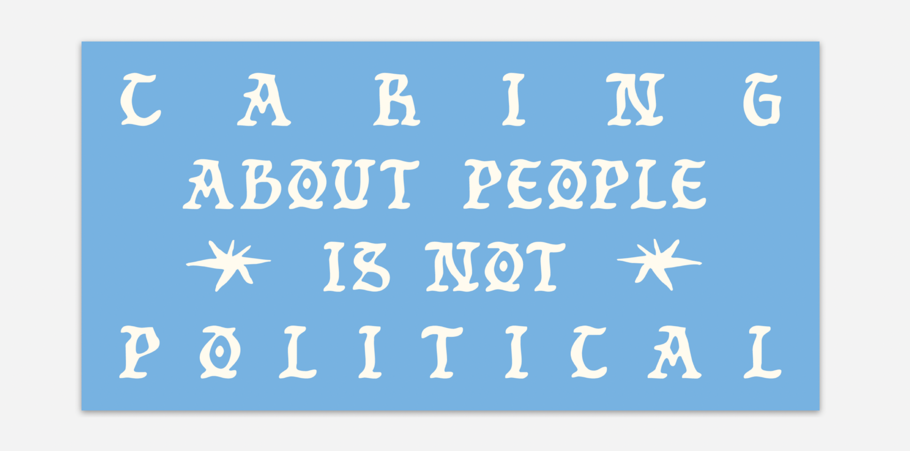 NOT POLITICAL BUMPER STICKER